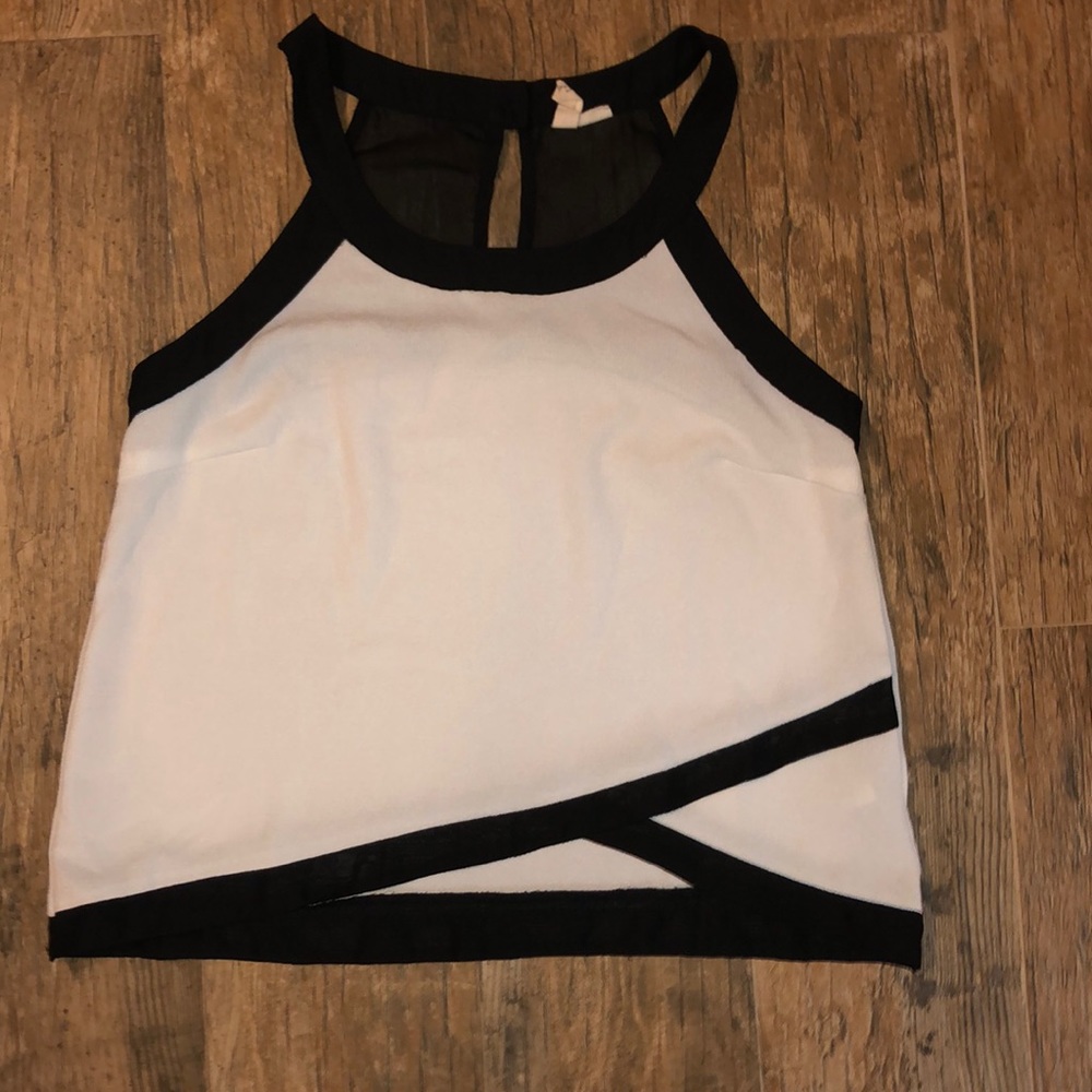 Black and white crop top